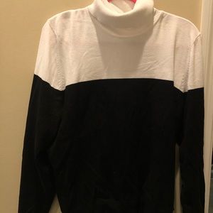 Calvin Klein color block turtle neck sweater